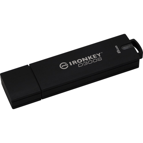 Kingston 8GB IronKey D300 D300S USB 3.1 Flash Drive - 8 GB - USB 3.1 - Anthracite (IKD300S/8GB)