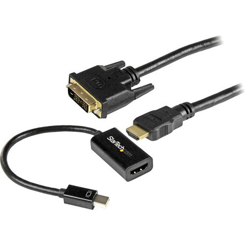 StarTech.com mDP to DVI Connectivity Kit - Active Mini DisplayPort to HDMI Converter with 6 ft HDMI to DVI Cable - mDP to DVI Adapter (Fleet Network)