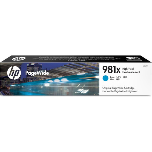 HP 981X (L0R09A) Original Ink Cartridge - Single Pack - Page Wide - High Yield - 10000 Pages - Cyan - 1 Each (Fleet Network)