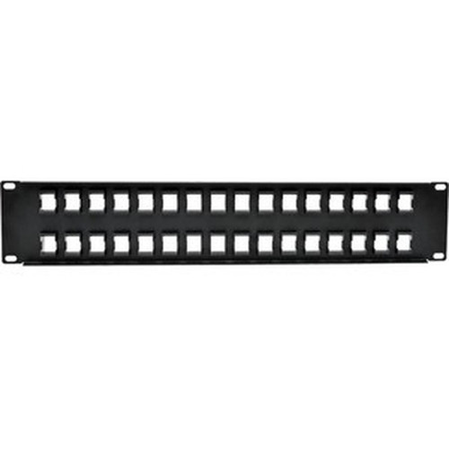 Tripp_Lite_N062-032-KJ_32-Port_2U_RackMount_Unshielded_Blank_KeystoneMultimedia_PatchPanel_-_32_Ports_-_2U_High_-_Black_-_19_Wide_N062-032-KJ