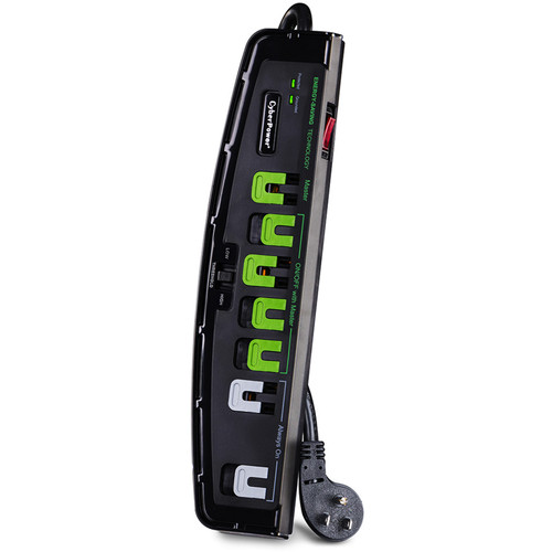CyberPower_P705G_Energy_Saving_Surge_Protector_-_7_x_NEMA_5-15P_-_2100_J_-_125_V_AC_Input_P705G
