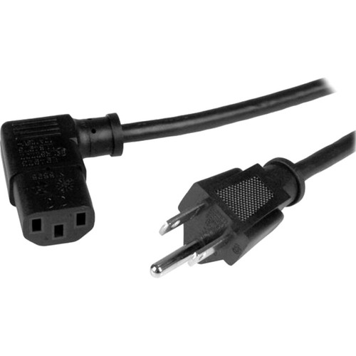 StarTech.com 3 ft Computer Power Cord - NEMA 5-15P to Right-Angle C13 - 18AWG - For Computer, Printer, Monitor - 120 V AC / 10 A - - 1 (Fleet Network)