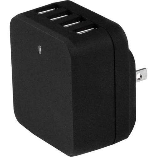 StarTechcom_Travel_USB_Wall_Charger_-_4_Port_-_Black_-_Universal_Travel_Adapter_-_International_Power_Adapter_-_USB_Charger_-_120_V_V_USB4PACBK