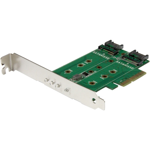 StarTech.com M.2 Adapter - 3 Port - 1 x PCIe (NVMe) M.2 - 2 x SATA III M.2 - SSD PCIE M.2 Adapter - M2 SSD - PCI Express SSD (Fleet Network)