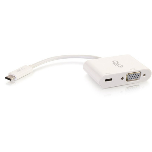 C2G_USB-C_To_VGA_Video_Adapter_Converter_With_Power_Delivery_-_White_-_Type_C_-_1_x_VGA_29534