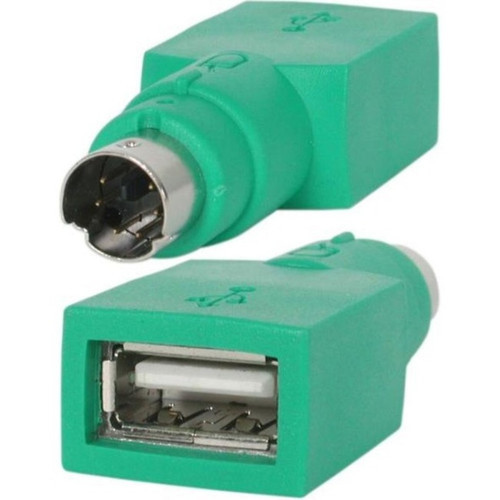 StarTechcom_Replacement_USB_Mouse_to_PS2_Adapter_-_FM_-_1_x_Type_A_Female_-_1_x_Mini-DIN_PS2_Male_-_Green_GC46FM