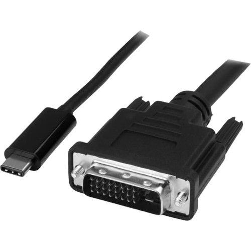 StarTech.com 2m / 6 ft USB-C to DVI Cable - USB 3.1 Type C to DVI - 1920 x 1200 - Black - Eliminate clutter by connecting your USB to (Fleet Network)