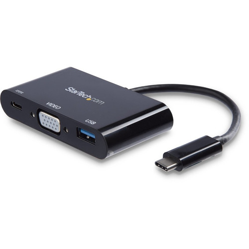 StarTech.com USB-C VGA Multiport Adapter - USB-A Port - with Power Delivery (USB PD) - USB C Adapter Converter - USB C Dongle - USB C (Fleet Network)