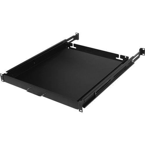 CyberPower_Sliding_Keyboard_Shelf_-_1U_-_17_Height_x_19_Width_-_Black_-_Cold_Rolled_Steel_CRA50004