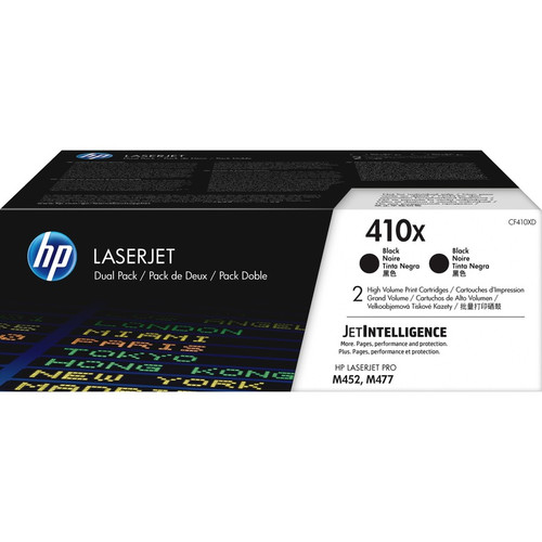 HP 410X (CF410XD) Toner Cartridge - Black - Laser - High Yield - 6500 Pages (Per Cartridge) - 2 / Box (Fleet Network)