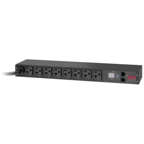 APC by Schneider Electric Rack PDU, Switched, 1U, 20A, 120V, (8)5-20 - Switched - NEMA L5-20P - 8 x NEMA 5-20R - 120 V AC - 2.40 kW - (Fleet Network)