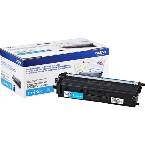 Brother TN436C Toner Cartridge - Cyan - Laser - Standard Yield - 6500 Pages - 1 Each (Fleet Network)