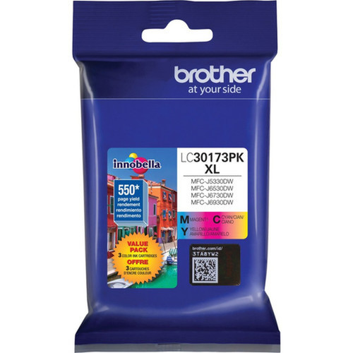 Brother_Innobella_LC30173PKS_Ink_Cartridge_-_Cyan_Magenta_Yellow_-_Inkjet_-_High_Yield_-_550_Pages_Yellow_550_Pages_Magenta_550_-_LC30173PKS