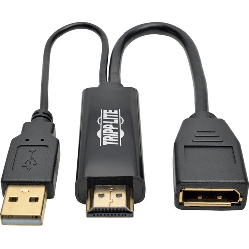 Tripp Lite P130-06N-DP-V2 HDMI to DisplayPort Active Converter 4K (M/F) - 6" DisplayPort/HDMI/USB A/V Cable for Audio/Video Device, - (Fleet Network)