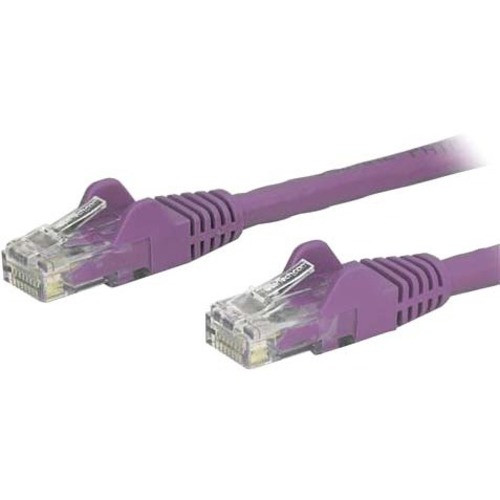 StarTech.com 1ft Purple Cat6 Patch Cable with Snagless RJ45 Connectors - Short Ethernet Cable - 1 ft Cat 6 UTP Cable - 1 ft Category 6 (Fleet Network)