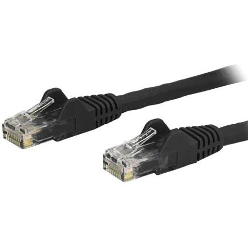 StarTech.com 2ft Black Cat6 Patch Cable with Snagless RJ45 Connectors - Cat6 Ethernet Cable - 2 ft Cat6 UTP Cable - 2 ft Category 6 - (Fleet Network)