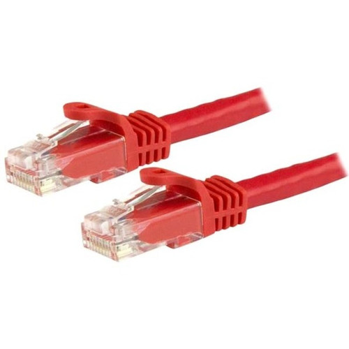StarTech.com 30ft Red Cat6 Patch Cable with Snagless RJ45 Connectors - Long Ethernet Cable - 30 ft Cat 6 UTP Cable - 30 ft Category 6 (Fleet Network)