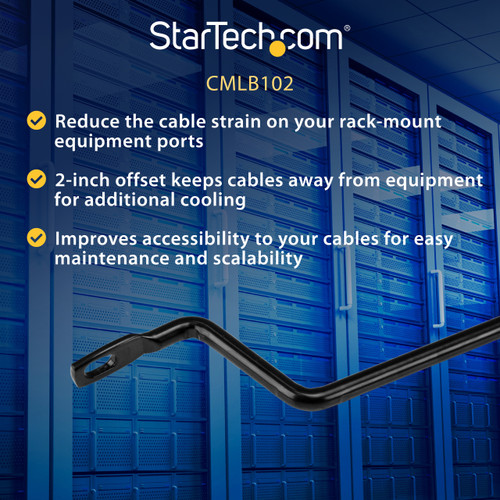 StarTechcom_Horizontal_Lacing_Bar_w_2_inch_Offset_at_75_Degrees-_Server_Rack_Cable_Management-_19_Network_Rack-Mount_Cord_10pk_-_on_CMLB102