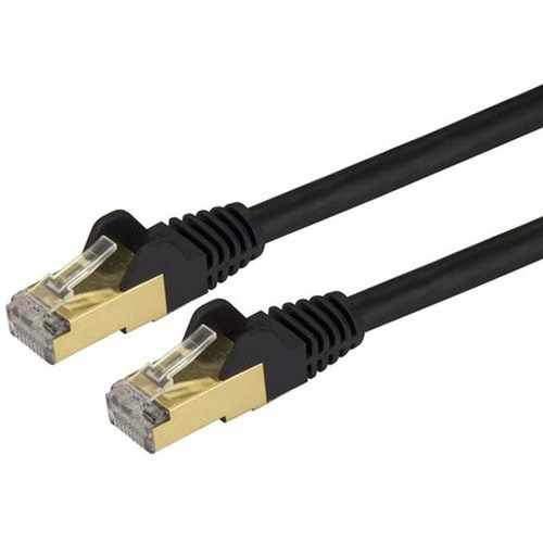StarTechcom_12ft_Black_Cat6a_Shielded_Patch_Cable_-_Cat6a_Ethernet_Cable_-_12_ft_Cat_6a_STP_Cable_-_Snagless_RJ45_Ethernet_Cord_-_12_C6ASPAT12BK