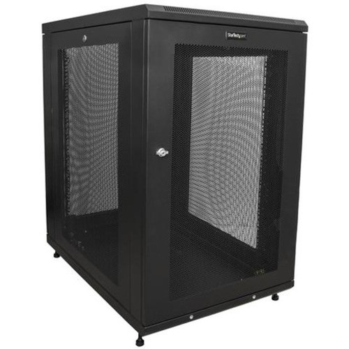 StarTechcom_18U_Server_Rack_Cabinet_-_4-Post_Adjustable_Depth_24_to_30_Network_Equipment_Rack_Enclosure_w_CastersCable_-_store_RK1833BKM