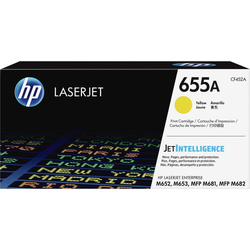 HP 655A (CF452A) Toner Cartridge - Yellow - Laser - 10500 Pages - 1 Each (Fleet Network)