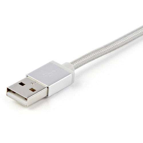 StarTech. com LTCUB1MGR USB Multi-Charger Cable - 3-in-1 Lightning/USB-C/Micro-B - Braided Nylon - 1m (3. 3 ft) - Apple MFi Certified - Silver