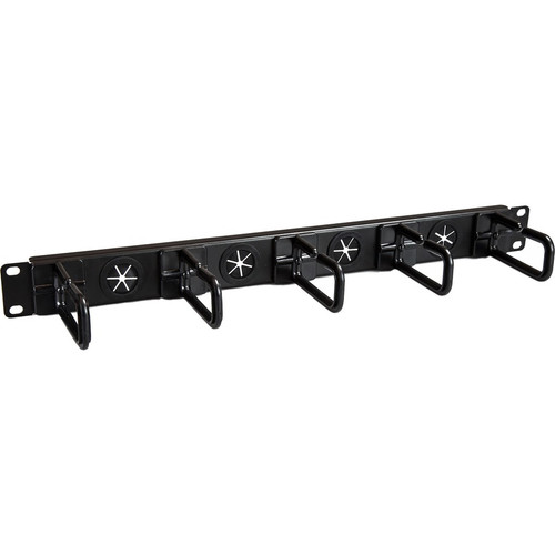 StarTech.com Horizontal 1U Server Rack Cable Management w/ D-Ring Hooks & Pass Through Holes - 19" Network Rack Cord Manager Panel - - (Fleet Network)