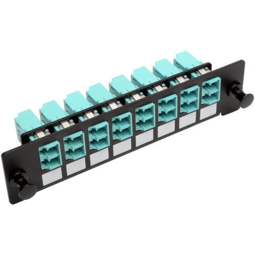 Tripp_Lite_High-Density_Fiber_Adapter_Panel_MMFSMF_8_LC_Duplex_Connectors_Black_-_8_Ports_-_8_x_Duplex_-_Black_-_Wall_Mountable_N492-08D-LC