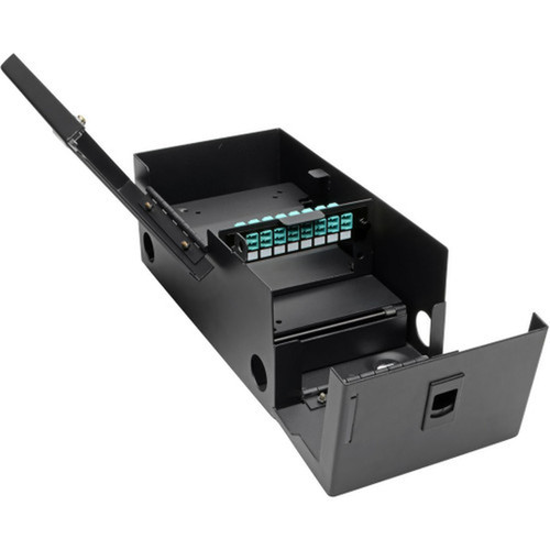 Tripp_Lite_High-Density_Fiber_Adapter_Panel_MMFSMF_8_LC_Duplex_Connectors_Black_-_8_Ports_-_8_x_Duplex_-_Black_-_Wall_Mountable_N492-08D-LC
