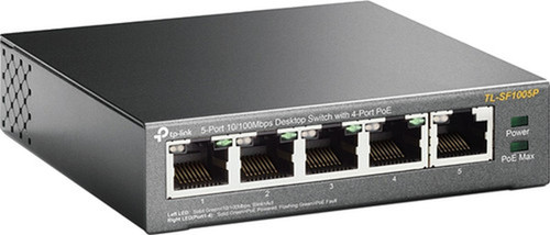 TP-LINK_5-Port_10100Mbps_Desktop_Switch_with_4-Port_PoE_-_5_Ports_-_2_Layer_Supported_-_Twisted_Pair_-_Desktop_-_5_Year_Limited_TL-SF1005P