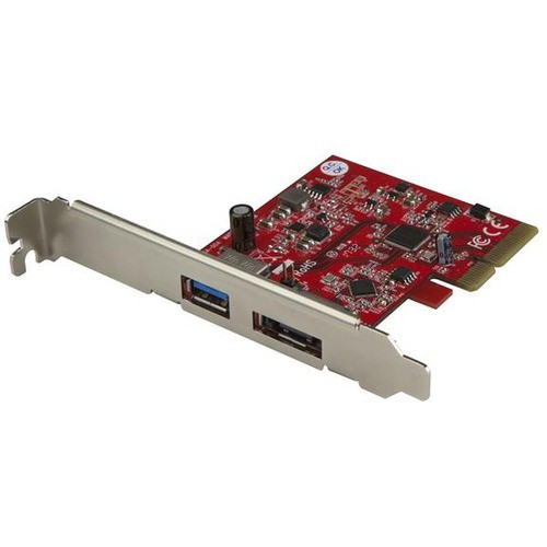 StarTech.com 2 Port USB 3.1 (10Gbps) + eSATA PCI Express Card - 1x USB-A + 1x eSATA - USB 3.1 PCIe Card & eSATA Card - USB 3.1 Card - (Fleet Network)