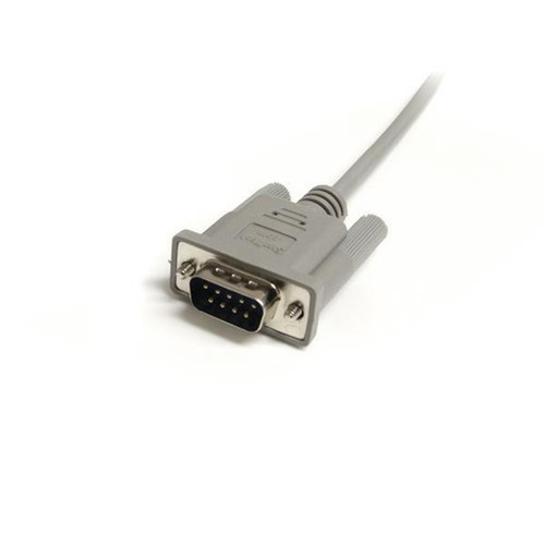 StarTechcom 10 ft Straight Through Serial Cable - MF - DB-9 Male Serial - DB-9 Female Serial - 10ft - Gray MXT10010