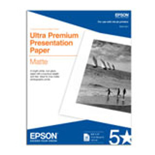 Epson Matte Paper - Letter - 8 1/2" x 11" - 192 g/m&#178; Grammage - Matte - 250 Sheet - White (Fleet Network)