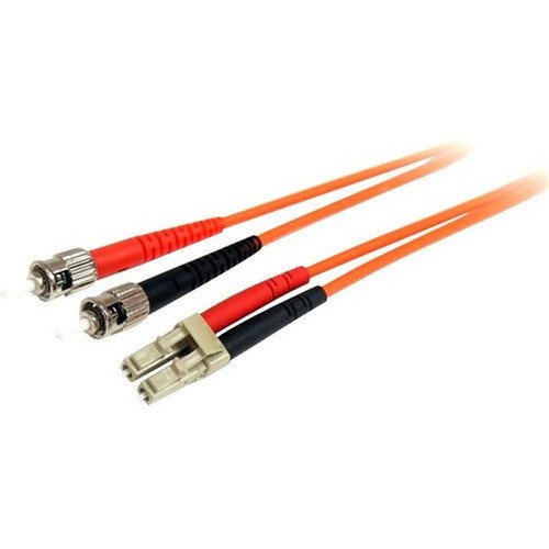 StarTechcom 10m Fiber Optic Cable - Multimode Duplex 625125 - LSZH - LCST - OM1 - LC to ST Fiber Patch Cable - LC Male - ST Male - FIBLCST10