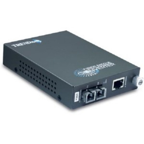 TRENDnet Intelligent 1000Base-T to 1000Base-FX Single Mode Fiber Converter - 1 x RJ-45 , 1 x SC Duplex - 1000Base-T, 1000Base-LX (Fleet Network)