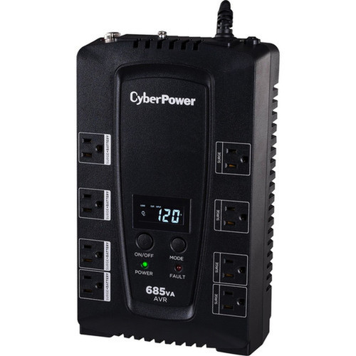 CyberPower Intelligent LCD CP685AVRLCD 685VA Desktop UPS - 685VA390W - Full Load - 4 x NEMA 5-15R - BatterySurge-protected 4 x NEMA CP685AVRLCD