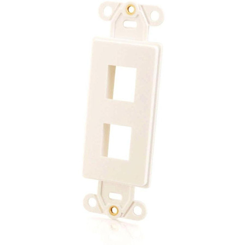 C2G 2 Socket Decorative Multimedia Keystone Insert - 2 x Socket(s) - White (Fleet Network)