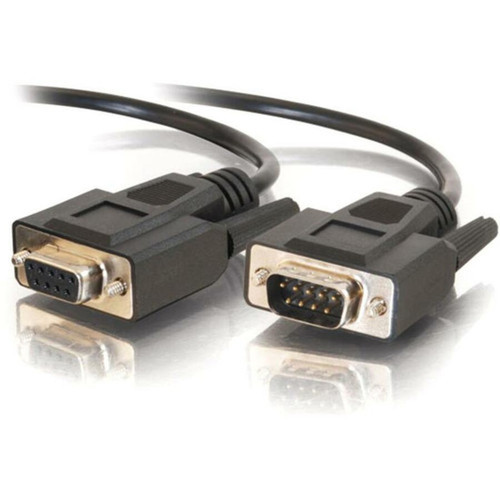 C2G Serial Extension Cable - DB-9 Male Serial - DB-9 Female Serial - 183m - Black 52030