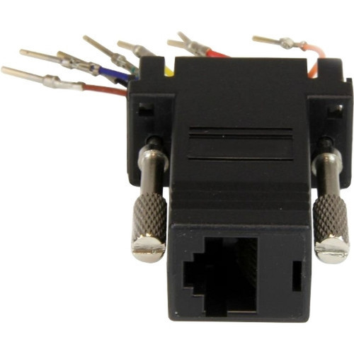 StarTechcom DB9 to RJ45 Modular Adapter - MF - Serial adapter - DB-9 M - RJ-45 F - 1 x DB-9 Male - 1 x RJ-45 Female - Gray GC98MF