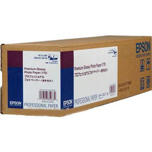 Epson Premium Photo Paper - 16 1/2" x 100 ft - 165 g/m&#178; Grammage - Glossy - 94 Brightness - 1 Roll (Fleet Network)