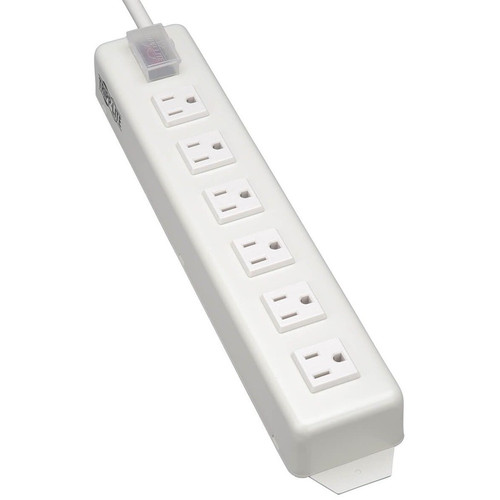 Tripp Lite Power Strip Metal 120V 5-15R Right Angle 6 Outlet 15' Cord - NEMA 5-15P - 6 NEMA 5-15R - 15ft - NEMA 5-15P - 6 NEMA 5-15R - (Fleet Network)