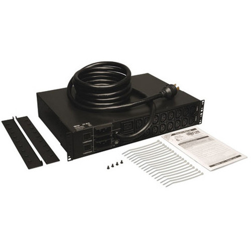Tripp Lite Metered PDUMH30HV 18-Outlets PDU - 2 x IEC 60320 C19 16 x IEC 60320 C13 - 230 V AC - 2U - Horizontal - Rack Mount - TAA PDUMH30HV