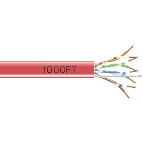 Black Box GigaBase 350 Cat.5e Bulk UTP Cable - Category 5e - 1000 ft - Bare Wire - Bare Wire - Red (Fleet Network)