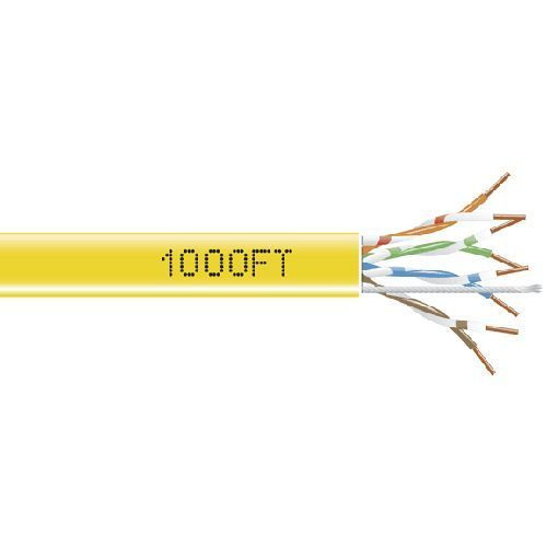 Black Box GigaBase 350 Cat.5e Bulk UTP Cable - 1000 ft Category 5e Network Cable - Bare Wire - Bare Wire - Yellow - 1 Pack (Fleet Network)