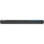 Black Box CAT6 Patch Panel - Feed-Through, 1U, Unshielded, 24-Port - 24 Port(s) - 24 x RJ-45 - 1U High - 19" Wide - Rack-mountable - (Fleet Network)