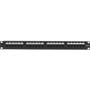 Black Box CAT6 Patch Panel, Punchdown - 1U, Unshielded, 24-Port - 24 x RJ-45, 110 - 24 Port(s) - 24 x RJ-45 - 0.5U High - 19" Wide - (Fleet Network)