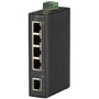 Black Box Hardened Mini Industrial Switch - 5 Ports - Fast Ethernet - 10100Base-TX - TAA Compliant - 2 Layer Supported - Power Supply LBH120A-H