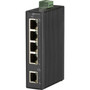 Black Box Hardened Mini Industrial Switch - 5 Ports - Fast Ethernet - 10100Base-TX - TAA Compliant - 2 Layer Supported - Power Supply LBH120A-H