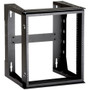 Black Box RM070A-R3 Wallmount Rack Frame - 12U Rack Height - Black - Steel - 34.02 kg Maximum Weight Capacity (Fleet Network)