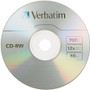 Verbatim CD Rewritable Media - CD-RW - 12x - 700 MB Slim Case - 120mm - 1.33 Hour Maximum Recording Time (Fleet Network)